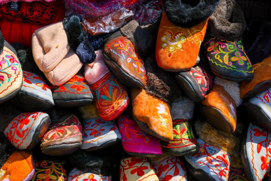 Handmade Embroidered Cotton Slippers